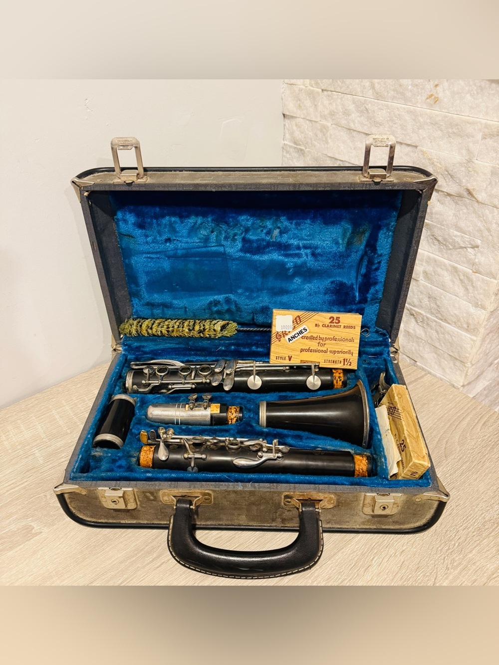Vintage W. Schreiber & Söhne Bb Clarinet Germany w/ Original Case & 1964 Receipt